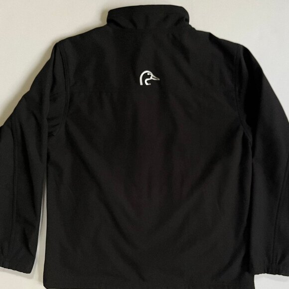 Men's DUCKS Unlimiited Black Lined Dad Jacket Sz Med Performance Outdoor - Picture 2 of 2